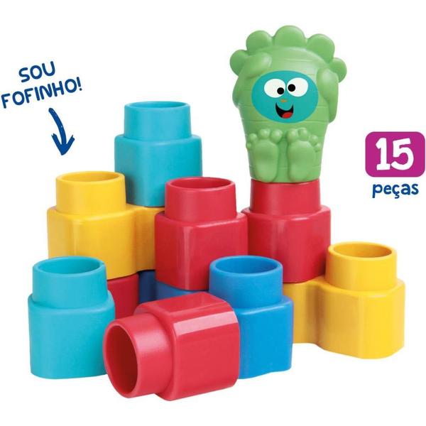 Imagem de Brinquedo para Montar Fofo Blocos 15 Peças