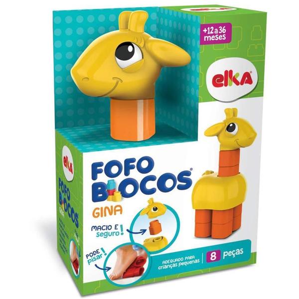 Imagem de Brinquedo Para Montar Fofo Blocos Gina 8 Pecas