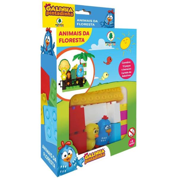 Imagem de Brinquedo para Montar Galinha Pintadinha Animais FLO