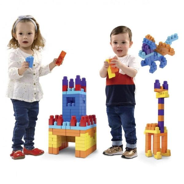 Brinquedo Para Montar Mais Blocos II 110 Peças Brinquedo Educativo MK381 Dismat Imagem de Brinquedo Para Montar Mais Blocos II 110 Peças Brinquedo Educativo MK381 Dismat