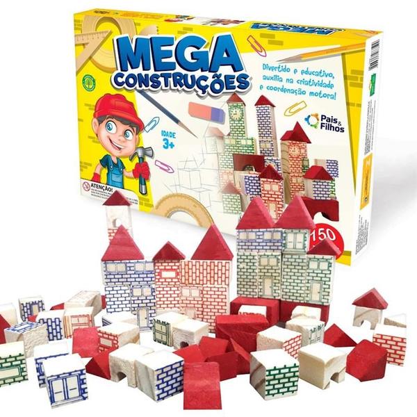 Imagem de Brinquedo para montar mega construcoes 150 pecas pais e filhos