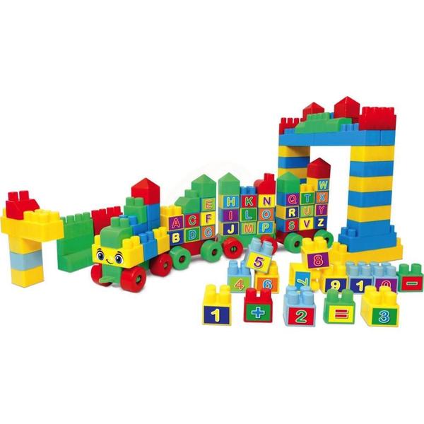 Brinquedo para Montar TRENZINHO/ALFAB 128PCS C/80ADE - GGB PLAST Imagem de Brinquedo para Montar TRENZINHO/ALFAB 128PCS C/80ADE