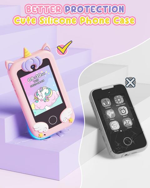 Imagem de Brinquedo para smartphone UCIDCI para meninas de 3 a 7 anos com câmera dupla