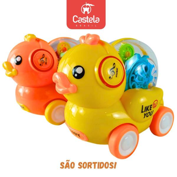 Imagem de Brinquedo Patinho a Fricção Divertido Colorido - Castela