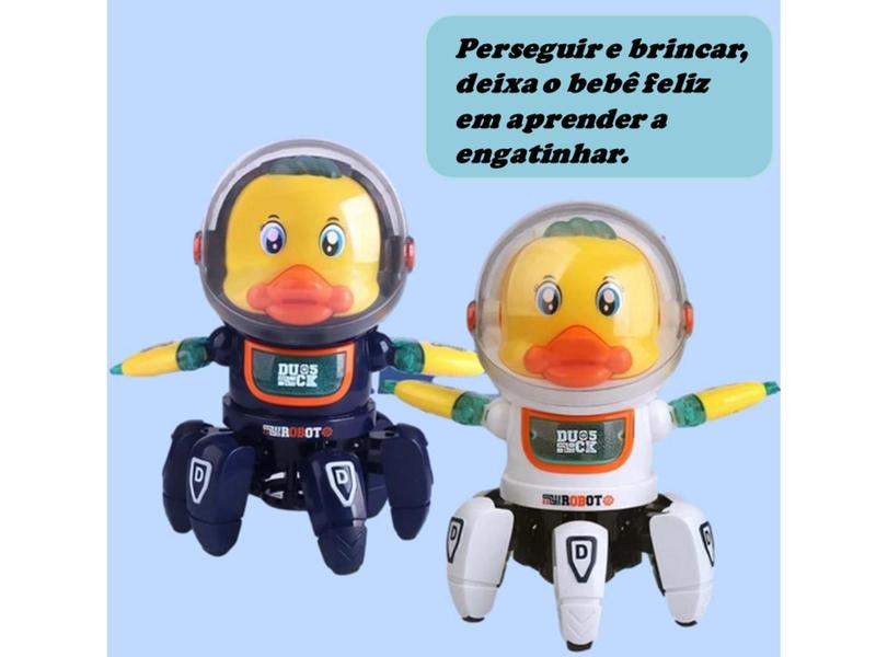 Imagem de Brinquedo Pato Aranha Astronauta Musical á Pilha com Luzes e Sons