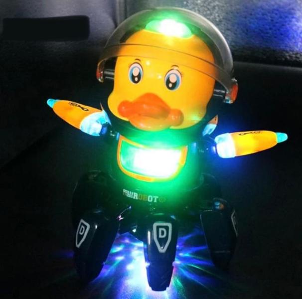 Imagem de Brinquedo Pato Aranha Astronauta Musical á Pilha com Luzes e Sons