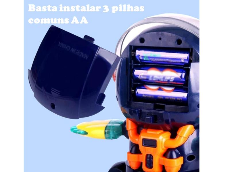 Imagem de Brinquedo Pato Aranha Astronauta Musical á Pilha com Luzes e Sons