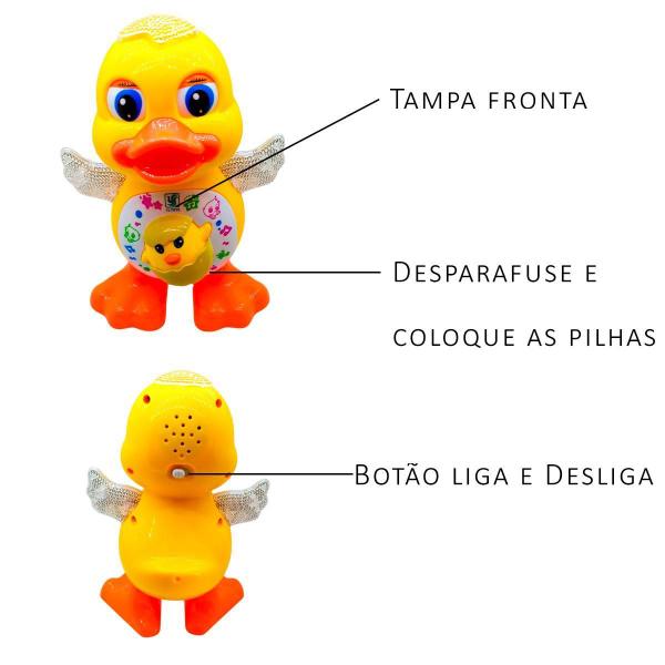 Imagem de Brinquedo Pato Dançante Musical Anda Dança Luz Som Feliz