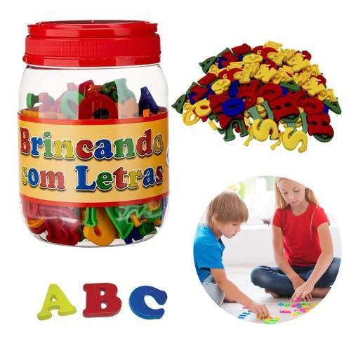 Imagem de Brinquedo Pedagógico Brincando Com Letras Pote 173 Peças