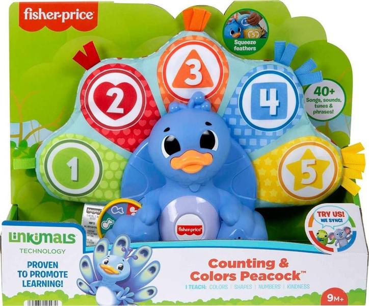 Imagem de Brinquedo Pedagógico com Luz e Som - Linkimals - Pavão Penas Coloridas - Fisher-Price