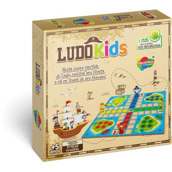 Imagem de Brinquedo Pedagógico de Madeira Ludo KIDS 37 Peças