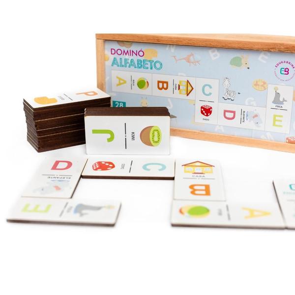 Imagem de Brinquedo Pedagogico Educativo - Domino do Alfabeto