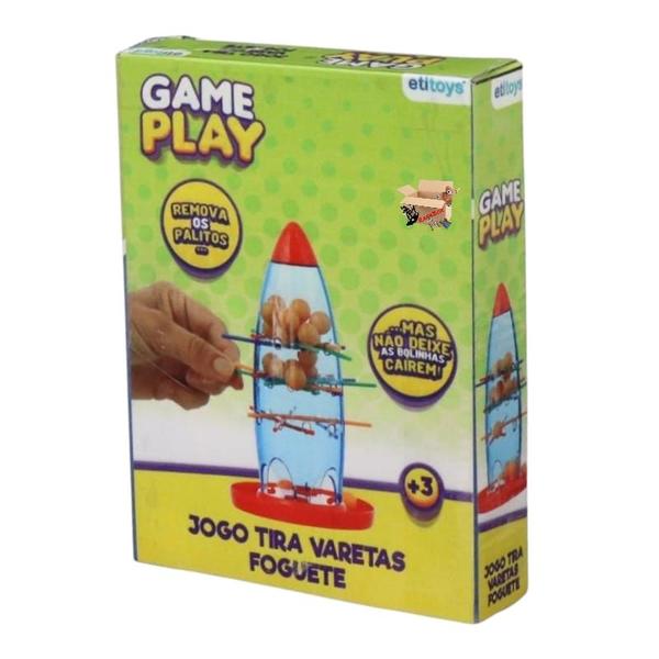 Imagem de Brinquedo Pedagógico Educativo Jogo Tira Varetas Foguete - Etitoys