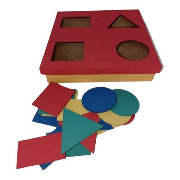 Brinquedo Pedagógico Educativo Montessori Em Madeira Escolha o Seu: Formas Geométricas - RafaBox Imagem de Brinquedo Pedagógico Educativo Montessori Em Madeira Escolha o Seu: Formas Geométricas