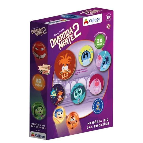 Brinquedo Pedagógico Em Madeira Jogo Da Memória Das Emoções BIG Divertidamente 2 - Xalingo Imagem de Brinquedo Pedagógico Em Madeira Jogo Da Memória Das Emoções BIG Divertidamente 2 - Xalingo