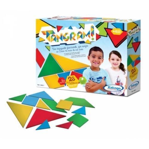 Imagem de Brinquedo Pedagógico Em Madeira Kit Tangram 4 Jogos Xalingo