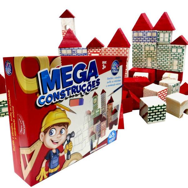 Imagem de Brinquedo Pedagógico Madeira Brincando Engenheiro 45 Peças - Pais e Filhos