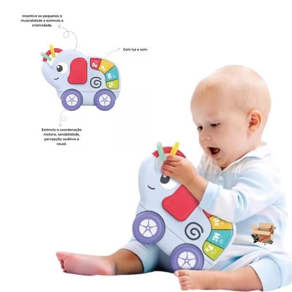 Brinquedo Pedagógico Meu Primeiro Teclado Elefante Para Bebê - Multikids Imagem de Brinquedo Pedagógico Meu Primeiro Teclado Elefante Para Bebê