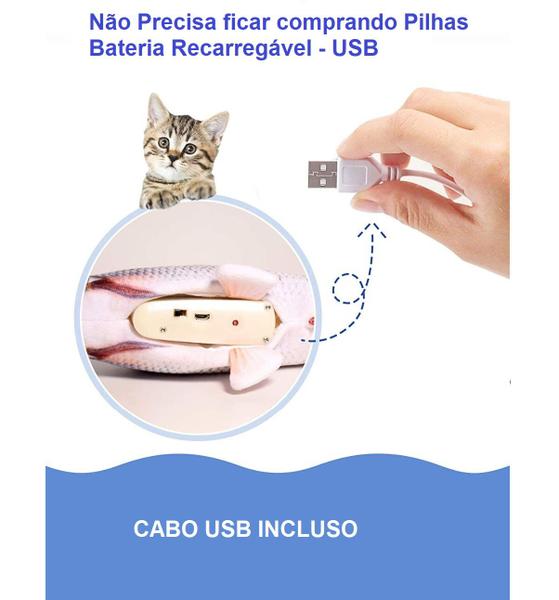 Imagem de Brinquedo Peixe Elétrico Interativo Que Mexe Para Gato