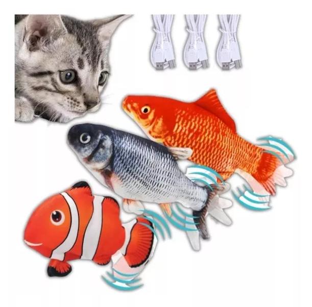 Imagem de Brinquedo Peixe Elétrico Se Mexe Pet Para Gato Interativo