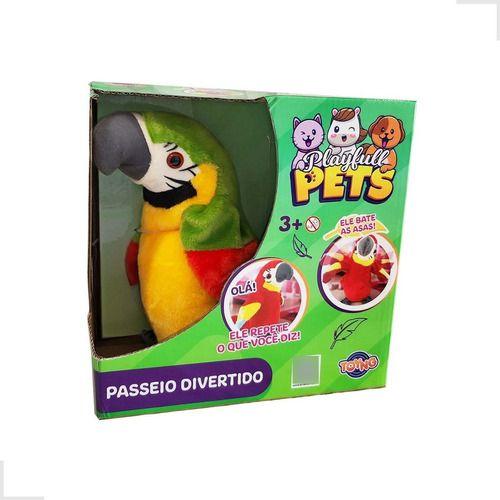 Brinquedo Pelúcia Arara Robô Som Repete Frases Pássaro Verde - Toyng Imagem de Brinquedo Pelúcia Arara Robô Som Repete Frases Pássaro Verde