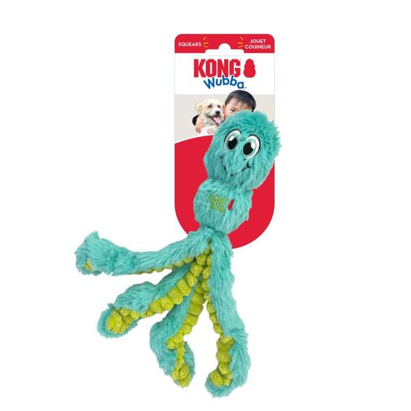 Imagem de Brinquedo Pelúcia Kong Wubba Octopus Polvo Azul Para Cães Pequeno