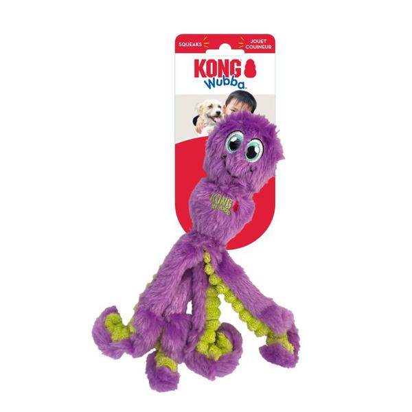 Imagem de Brinquedo Pelúcia Kong Wubba Octopus Polvo Roxo Para Cães Grande