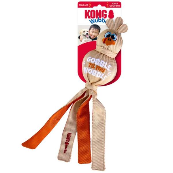 Imagem de Brinquedo Pelúcia Kong Wubba Turkey Para Cães Grande