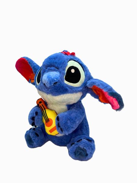 Imagem de Brinquedo Pelúcia Stitch Violão Desenho Disney Infantil 30cm