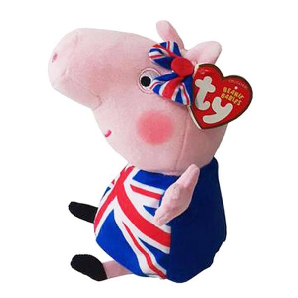 Imagem de Brinquedo Peppa Pig Bicho De Pelúcia Ty Union Jack 20Cm