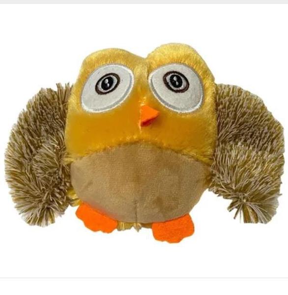 Imagem de Brinquedo Pet Cães Pelúcia Pet Coruja Bege Napi 13Cm