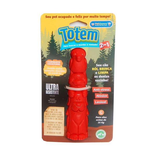 Imagem de Brinquedo Pet Games Totem Nylon Vermelho para Cães - Tamanho M