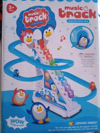 Brinquedo Pinguim Musical No Tobogã Plástico Abs 3 Pinguins - toys Imagem de Brinquedo Pinguim Musical No Tobogã Plástico Abs 3 Pinguins