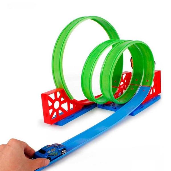 Imagem de Brinquedo Pista com Lançador Loops 360 de 118 cm-  Wellmix