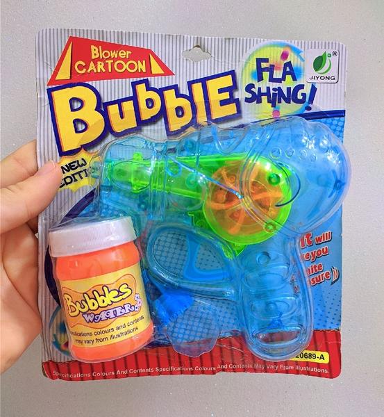 Imagem de Brinquedo Pistóla Transparente Lançador de água sabão Bolhas / Lança Bolha Colorido Infantil para Crianças Bubble