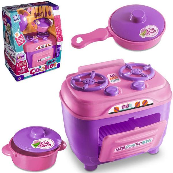 Imagem de Brinquedo play cooker cozinha fogão panela infantil menina