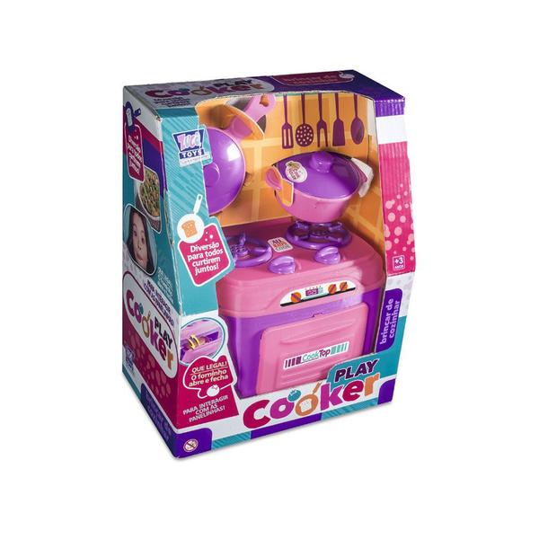 Imagem de Brinquedo play cooker cozinha fogão panela infantil menina