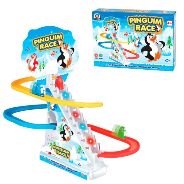 Imagem de Brinquedo Playground Pinguim Race com Luz e Som - Braskit