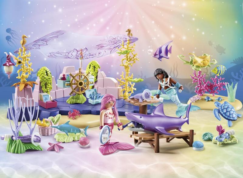 Imagem de Brinquedo Playmobil Mermaid Animal Care com 114 peças para crianças a partir de 4 anos