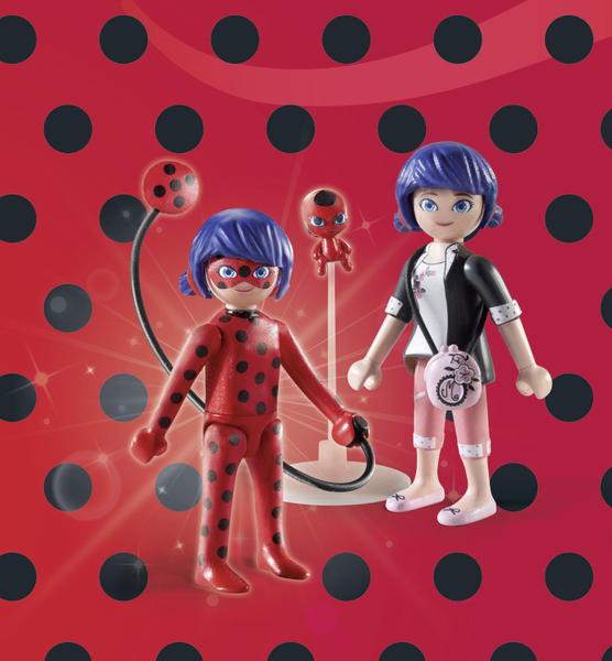 Imagem de Brinquedo Playmobil Miraculous Marinette & Ladybug com acessórios