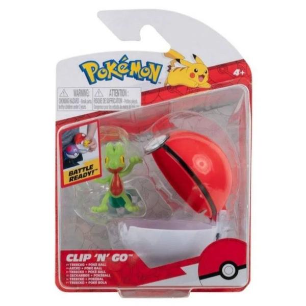 Imagem de Brinquedo Pokébola Com 1 Pokémon Clip N Go Para Capturar E Colecionar