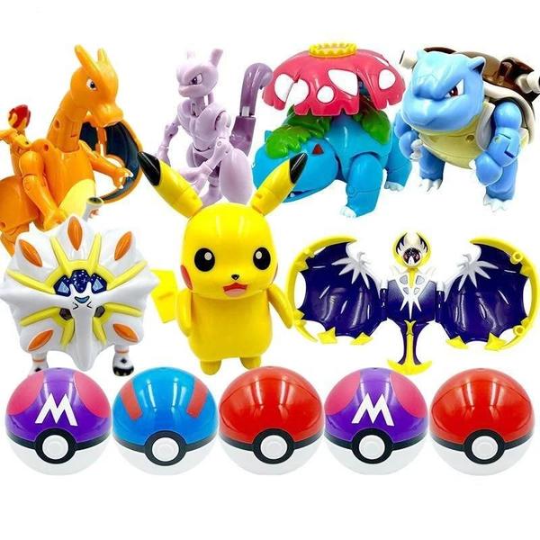 Imagem de Brinquedo Pokémon - Bola de Deformação Pikachu, Mewtwo e Gyarados - Presente para Crianças