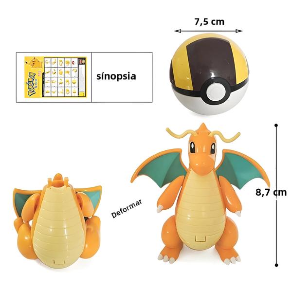 Imagem de Brinquedo Pokémon Dragonite & Snorlax - Figura com Dupla Morfologia