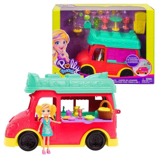 Imagem de Brinquedo Polly Smoothies Food Truck 2 Em 1 Gdm20 - Mattel