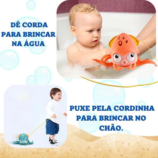 Imagem de Brinquedo Polvo Infantil com Movimento á corda de puxar