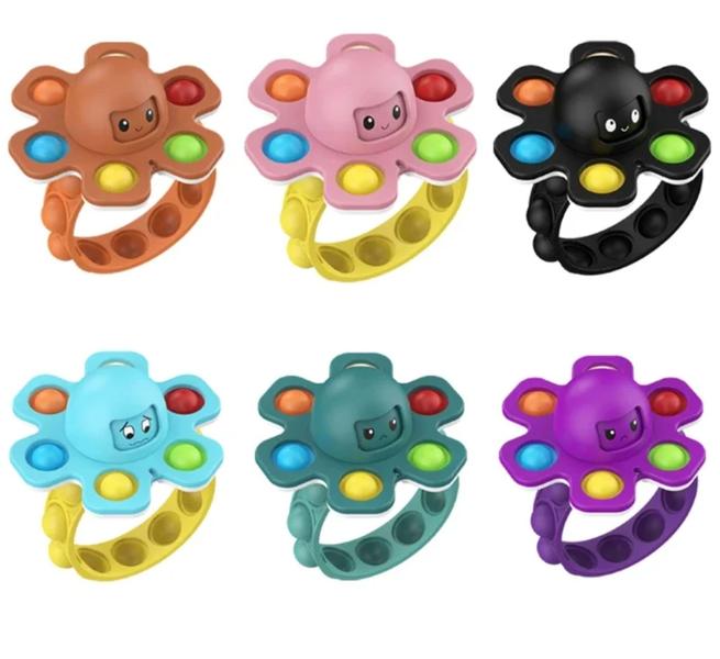 Imagem de Brinquedo Polvo Pulseira Giratória Pocket Spinner Colorido