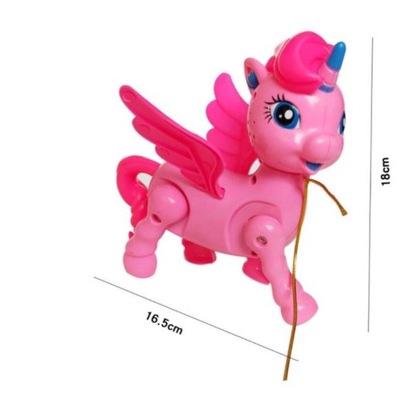 Imagem de Brinquedo Pony Unicórnio com Asas Som Luz Musical Anda e Toca Musica Cavalo Ponei para Crianças