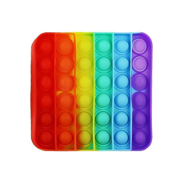 Imagem de Brinquedo Pop It Fidget Toys Colorido Anti Stress Quadrado