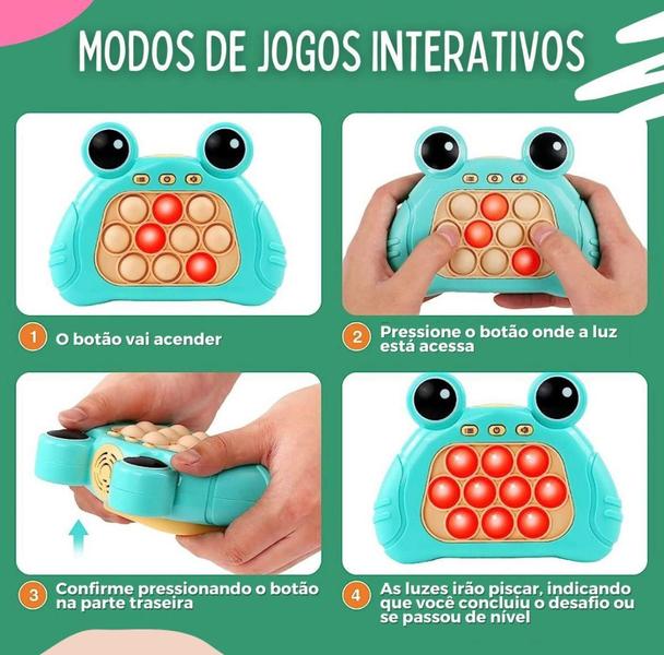 Imagem de Brinquedo Pop-It Mini Gamer Com Luz Anti Stress Eletrônico