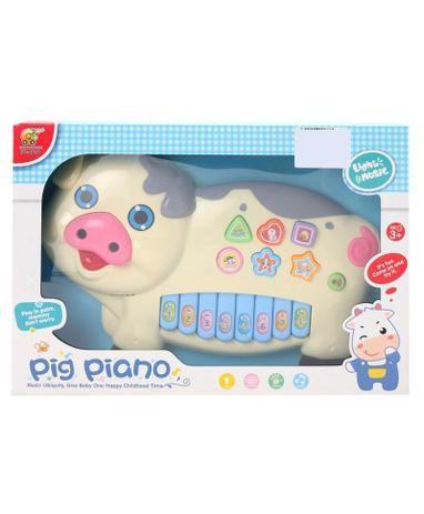 Imagem de Brinquedo Porquinho Teclado Infantil Bebê com Luzes Música